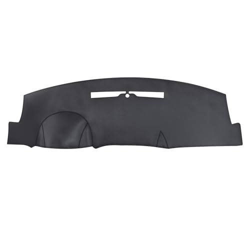 Dashboard Cover for 2014–2018 Chevrolet Silverado/GMC Sierra 1500, 2015–2019 Silverado/Sierra 2500HD 3500HD – Carbon Fiber Leather Dash Mat Sun Shade Protector (Black)