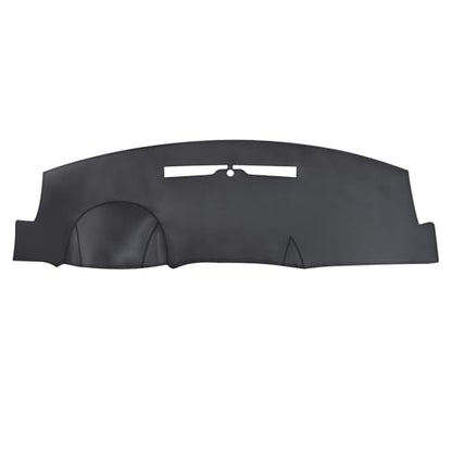 Dashboard Cover for 2014–2018 Chevrolet Silverado/GMC Sierra 1500, 2015–2019 Silverado/Sierra 2500HD 3500HD – Carbon Fiber Leather Dash Mat Sun Shade Protector (Black)