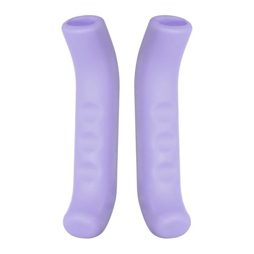 HARFINGTON 1 Pair Bike Brake Lever Cover Silicone Brake Lever Grip Protector Anti-Slip Brake Handle Protection Covers Sleeve for Mountain Road Bike Cycling, Purple - color: Purple