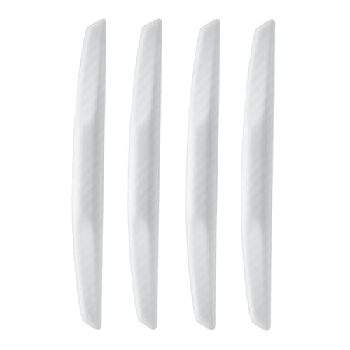 4PCS Car Door Edge Guards Universal 3D Carbon Fiber Texture Anti-Collision Scratch Protector Strips Flexible Silicone Trim with Nano Adhesive for Sedan SUV Truck White - color: White