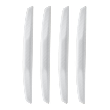 4PCS Car Door Edge Guards Universal 3D Carbon Fiber Texture Anti-Collision Scratch Protector Strips Flexible Silicone Trim with Nano Adhesive for Sedan SUV Truck White - color: White