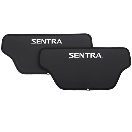 XITER With "Sentra" LOGO 2Pcs Leather Car Seat Back Protectors Kids Kick Mats Waterproof Backseat Covers for Nissan Sentra 2013-2025 2026 Interior Accessories (Black) - color: 2013-2026 Sentra,with“Sentra”Logo