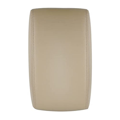 LCWRGS Leather Center Console Lid Armrest Cover Replacement for Toyota Highlander 2008 2009 2010 2011 2012 2013 2014 Beige