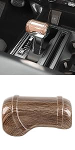 Gear Shift Knob Cover Stick Shifter Cap Cover Compatible with Ford F150 2021-2025+(Brown) - color: Brown