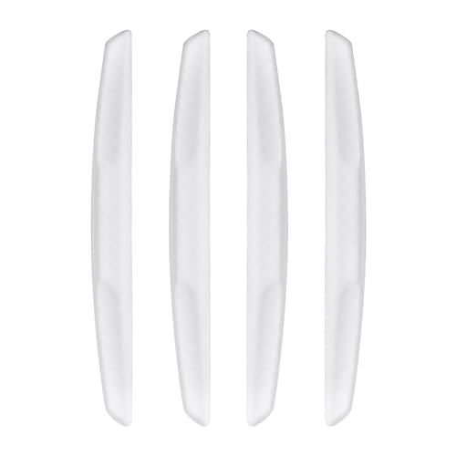 6 Inch 4Pcs 3D Carbon Fiber Texture Car Door Edge Protector Trim Strip Anti-Scratch and Anti-Collision Side Door Protectors Vehicle Exterior Accessories Sticker White