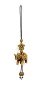 Lucky Elephant Pendant Charm for Car Rear View Mirror, Bag, or Home Decor – Handcrafted Resin Elephant with Braided Cord & Floral Beads, Symbol of Wisdom and Protection