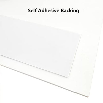 2 Pack Silicone Door Kick Plate 6x30 inches, Self Adhesive Flexible Rubber Tape Stick On Scratches Protector Plates for Doors, 6"x 30" White