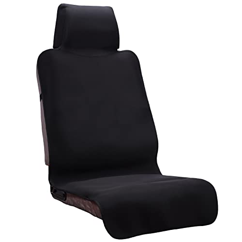 Premium Waterproof Seat Cover Towel Protector Neoprene Universal Fit, Upgraded 100% Washable & Removable Non-Slip Sweat Carseat Towel Covers, Perfect for Gym/Yoga/Workout（Black,1PCS - color: Black, size: one