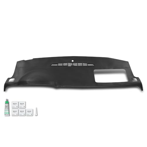PIT66 Dash Cover Dashboard Panel Compatible with Chevy Avalanche Tahoe Suburban Silverado 2007-2014, Fit GMC Yukon/Yukon XL Sierra 2007-2014 (Fit Models W/o Dash Speaker & AMP) Instrument Panel TPE - size: 2007-2014 Silverado/Sierra (Black)