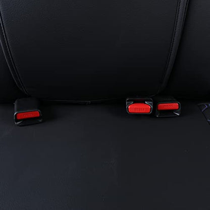 Tomatoman Tacoma Seat Covers Customized for 2005-2025 2026 4Runner Extended SR V6 Pickup Truck, Waterproof Faux Leather Car Cushions(Rear Seat, Black-Blue) - color: Rear Seat/Black-Blue