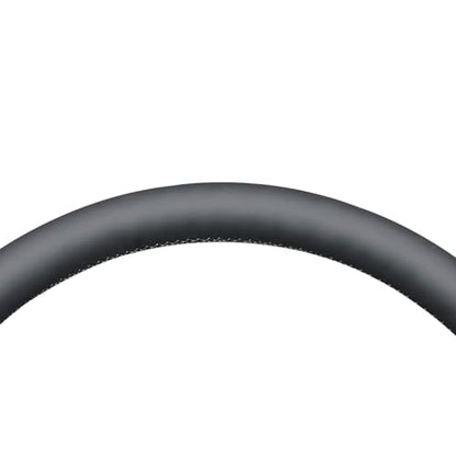 MEWANT Hand Stitch Black Smooth Real Leather Steering Wheel Cover for Dodge Ram 1500 2002-2003 Ram 1500 Truck Accessory - color: Black Smooth Real Leather&Grey Thread