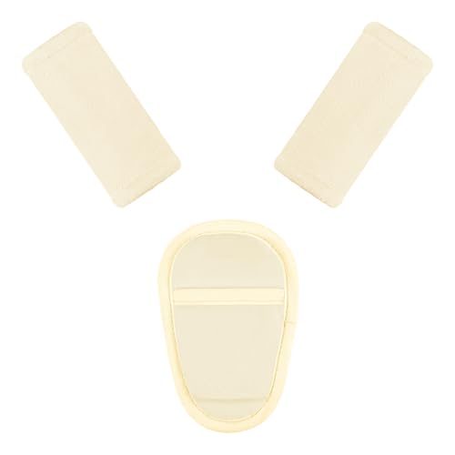 SWESEN Baby Car Seat Strap Covers, 3 Piece Soft Car Seat Strap Shoulder Pads for Baby Girls Boys, Double-Sided Use carseat Straps Covers for Stroller, Car Seats, Pushchair, Apricot - color: Apricot