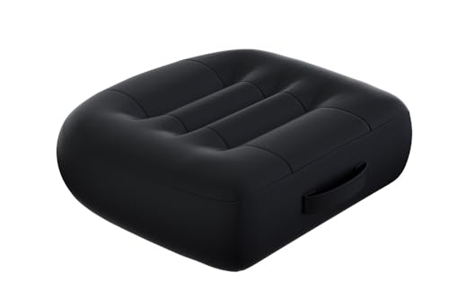 drivers seat booster cushion for adults/Car Booster Seat for Short Drivers/Increase The Field of View by 12cm/ 4.7in,Improve comfort，Ideal for suitable for car/office/home/wheelchair/Black - color: Black