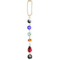 Ptwola Evil Eye Car Hanging Ornament Good Lucky Days Charm 8 Ball Mushroom Four-Leaf Ladybug Yin Yang Symbo Rear View Mirror Pendant Cute Boho Car Accessories Decorations for Keychain Cellphone