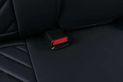 Tomatoman Tacoma Car Rear Seat Covers 2005-2025 2026 Access Double Extended Cab TRD Sport Offroad Limited SR5 V6 Truck with Waterproof Faux Leather Back Cushions(Rear Seat/Black) - color: Rear Seat/Black