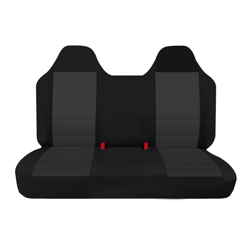 Thickened Oxford Cloth Front Solid Bench Seat Covers with Molded Headrests fit for Ford F150 1999 2000 2001 2002 2003 2004 -Black - color: black, size: 1999-2004