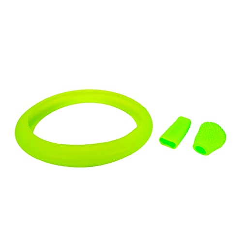 Modengzhe Steering Wheel Cover with Handbrake Cover & Gear Shift Cover,Universal Silicone Anti-Slip Design Car Accessories Interior Steering Wheel Cover Set,Pack of 3,Green - color: Green