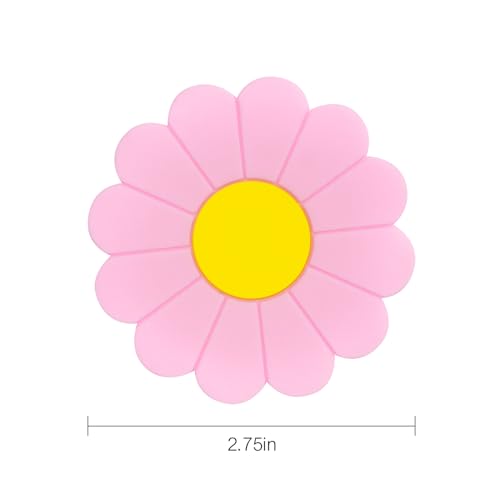 Car Cup Holder Coaster, 4PCS 2.75" Universal Non-Slip Pink Flower Car Cup Holder Insert Coasters, Car Interior Accessories (Pink) - color: Pink