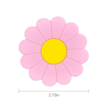 Car Cup Holder Coaster, 4PCS 2.75" Universal Non-Slip Pink Flower Car Cup Holder Insert Coasters, Car Interior Accessories (Pink) - color: Pink