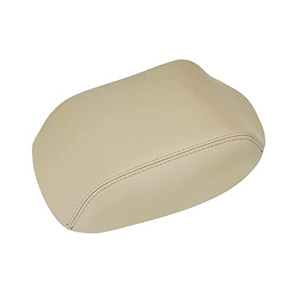 A ABIGAIL Center Console Armrest Cover Compatible with 2009 2010 2011 2012 2013 2014 2015 Honda Pilot Auto Leather Suture Console Lid Cover Replacement (Beige) - color: Beige, size: Center
