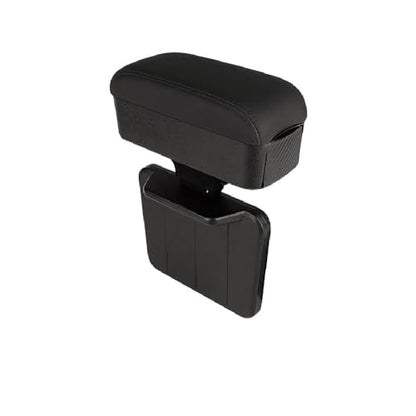 JEYODA Car Armrest Box with Cup Holder Car Central Liftable Armres Storage Organizer Box Arm Rest，Car Seat Gap Filler Organizer 1PC (Black) - color: Black