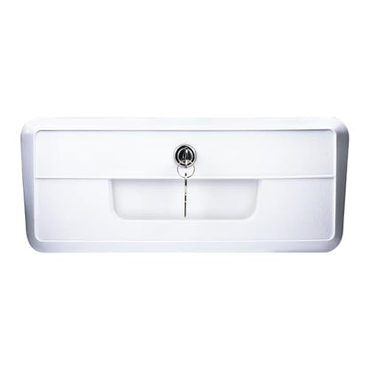 Pactrade Marine Boat Pontoon Yacht Storage Compartment Durable Standard Lightweight Lockable ABS Locking Plastic Glove Box White Spacious with Keys - style: White, with Keys
