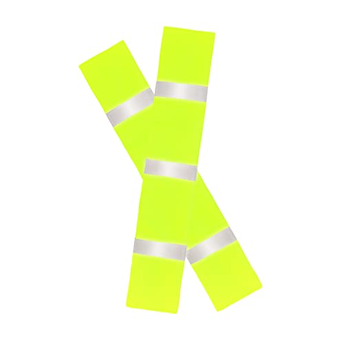 DOSTATNI 2 Packs Yellow High Visibility Safety Seat Belt Cover Reflective Seat Belt Covers Neon Green Seat Belt Cover for Cars Trucks Seat Belt Compliance 17.7” x 2.7”