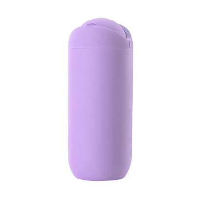 Car Trash Can with Lid, Portable Silicone Vehicle Cup Holder Dustbin Garbage Can, Compact Round Automobile Interior Rubbish Bin Garbage Container, Universal for RV Truck SUV (Purple) - color: Purple