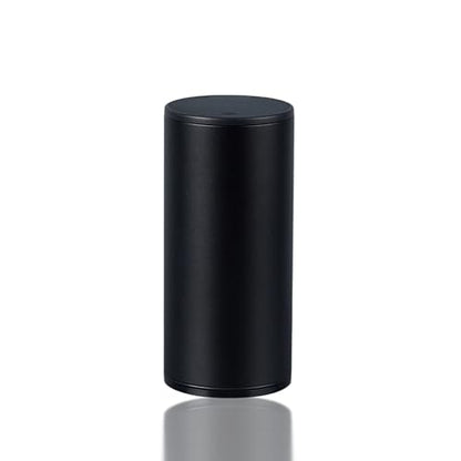 Car Trash Can With Lid - Leakproof Mini Garbage Can, Aluminum Alloy Bin, Accessories (Black)