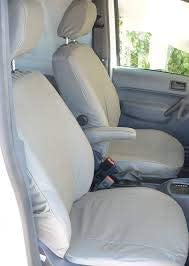 Durafit Seat Covers Made to Fit 2014-2021 Ford Transit Front Bucket Car Seat Covers. No Side Airbags in Seats. | Ford Seat Covers | Ford Transit Seat Covers | Gray Twill Fabric