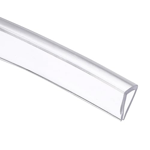 uxcell Clear Edge Trim, 13.1Ft Silicone U Channel Edge Protector, Edges Guards Fits 3/16"-1/4" for Car Doors Sheet Metal Parts (3/8" W x 9/16" H) - size: 13.1Ft x 3/8" x 9/16", Fits 3/16"-1/4"