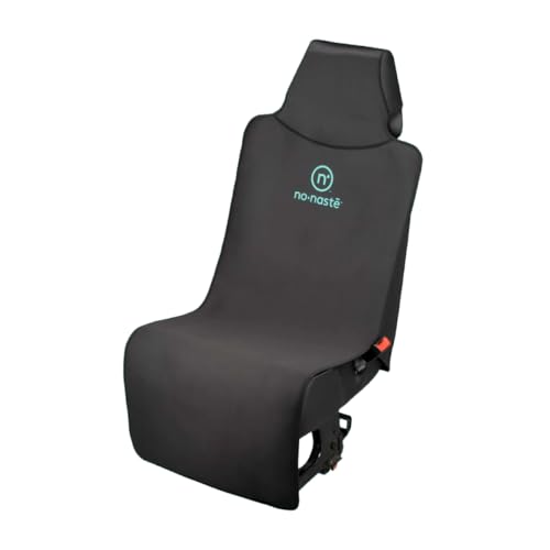 Nonaste Premium Car Seat Protector - Made with Neoprene to Resist Sweat, Odors, Spills & Pets - Odor-Resistant, Waterproof, Sweatproof & Easy to Clean Athletic Car Seat Protector - Black, 1 Pack