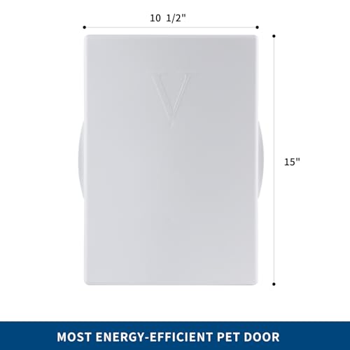 Snap-On Closing Panel for PetSafe Extreme Weather Dog Doors (Panel Model 700-1099 ONLY) – Medium Size 15" x 10.5" – White Pet Door Cover