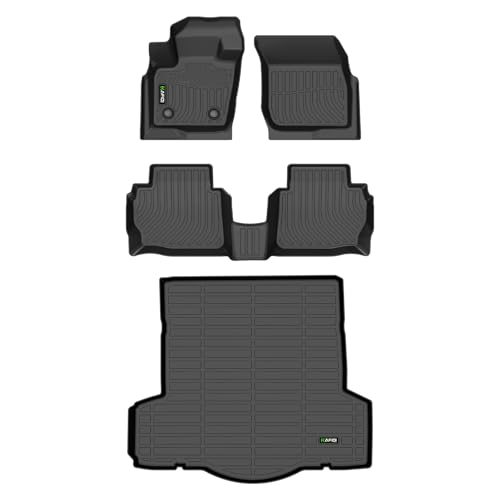 HAFIDI® Car Mats & Cargo Liner Set Fit for 2013-2016 Ford Fusion & Lincoln MKZ (Not for Hybrid) All Weather Floor Mats TPE Anti-Slip Automotive Full Set Floor Liners Custom Accessories - Black - style: 32) For Fusion 2013-2016 Full Set