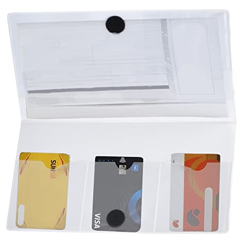 Andalus Auto Registration & Insurance Card Holder Pack of 2, Waterproof Essential Car Registration Holder with Hook & Loop Closure, Perfect for Every Vehicles Glove Boxes (White - 9.5" x 5.15") - color: White
