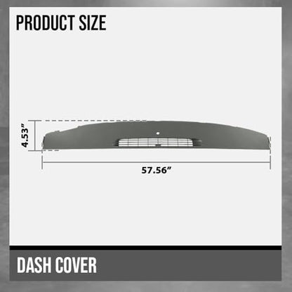 ALLGOOD Dashboard Cover Fit Chevy Silverado GMC Sierra 1500 2500HD 3500HD 2007-2013, Fit Cadillac Escalade 2008-2010, 2012 23224733, 15845046 Dash Cover Gray