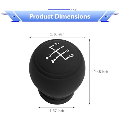 Car Gear Shift Knob Cover, 6 Speed Silicone Car Gear Manual Stick Shifter Knob Protector, Anti-Slip Auto Shifter Transmission Protective Cover, Universal Stick Shift Covers for Most Cars