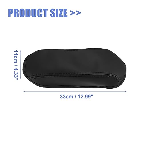 X AUTOHAUX Faux Leather Car Armrest Protector Cover Pad Replacement for Toyota Corolla 2014-2019 Black