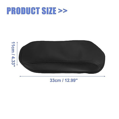 X AUTOHAUX Faux Leather Car Armrest Protector Cover Pad Replacement for Toyota Corolla 2014-2019 Black