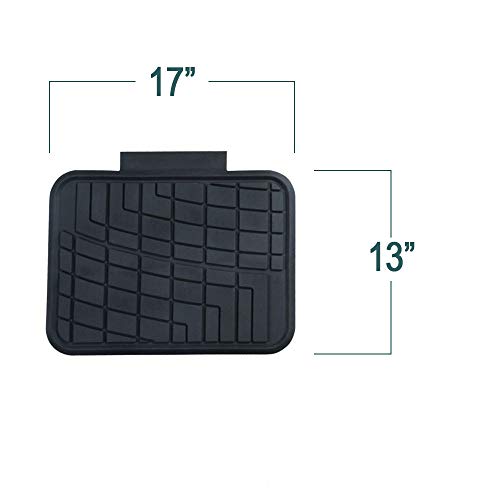 FH Group Premium Liners Tall Channel Trimmable All Weather Rubber Full Set Car Floor Mats (Beige) w. Trimmable All-Season Cargo Liner (Black) - Universal Fit for Cars Trucks and SUVs - color: Beige, style: With Cargo Mats