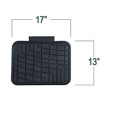 FH Group Premium Liners Tall Channel Trimmable All Weather Rubber Full Set Car Floor Mats (Beige) w. Trimmable All-Season Cargo Liner (Black) - Universal Fit for Cars Trucks and SUVs - color: Beige, style: With Cargo Mats