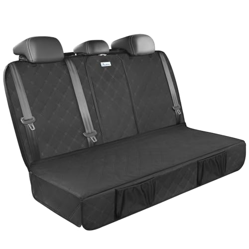 Upgraded 900D Heavy Duty Dog Back Bench Seat Cover, Car Seat Protector, Seatbelt & Armrest Compatible, Waterproof & Non‑Slip for Dogs & Kids, Fits Most Cars, SUVs & Trucks - size: Medium-54"W