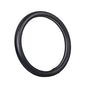 Car Steering Wheel Cover,Universal 15 Inch Premium Leather Car Steering Wheel Cover,Best Grip,Perforated Design,Breathable,Non-Slip,Sweat-Absorbent,Warm in Winter and Cool in Summer (Black) - color: Black