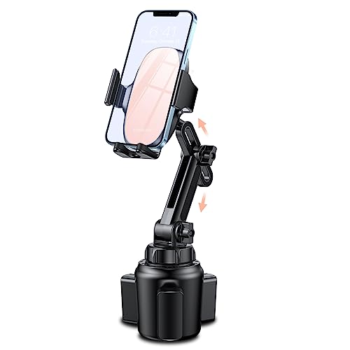 Miracase Universal Cup Phone Holder for Car, [Upgraded Version] Adjustable Long Neck Car Cup Holder Phone Mount Cradle Friendly Compatible with iPhone Samsung Google and All Smartphones, Pink - color: Pink