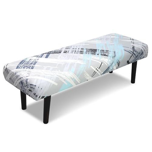 Stretch Bench Cover, Seat Cushion Protector, Washable Slipcover, Printed Rectangle Cover for Dining Room, Living Room, Kitchen - color: Concerto