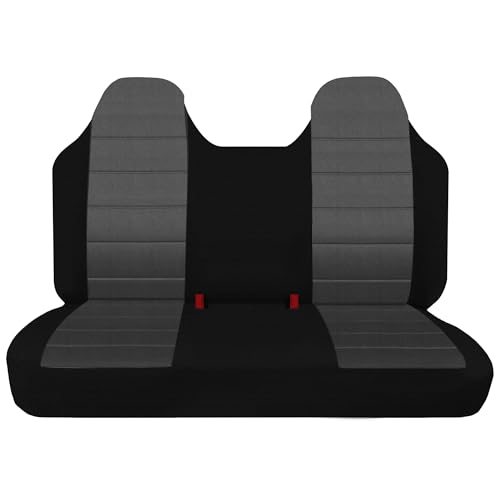 Front Bench Seat Cover with Molded Headrests for Ford F150 F250 F350 1992-1998,Pickup Solid Bench Seat No Center Armrest,Washable Truck Seat Protector with Molded Headrests-Black - color: Black, size: For F150 2004-2018
