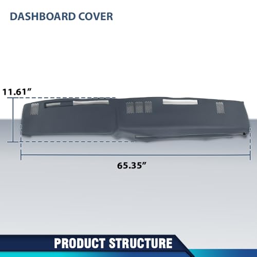 PIT66 TPE Dash Cover Dashboard Panel Fit GMC Chevy Full Size Pickup 1981-1987, Fit GMC Chevy SUV 1981 1982 1983 1984 1985 1986 1987 1988 1989 1990 1991 Dark Blue - size: 1981-1991 GMC Chevy SUV(Dark Blue)
