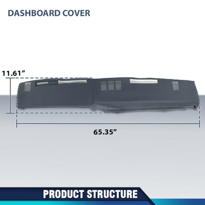 PIT66 TPE Dash Cover Dashboard Panel Fit GMC Chevy Full Size Pickup 1981-1987, Fit GMC Chevy SUV 1981 1982 1983 1984 1985 1986 1987 1988 1989 1990 1991 Dark Blue - size: 1981-1991 GMC Chevy SUV(Dark Blue)