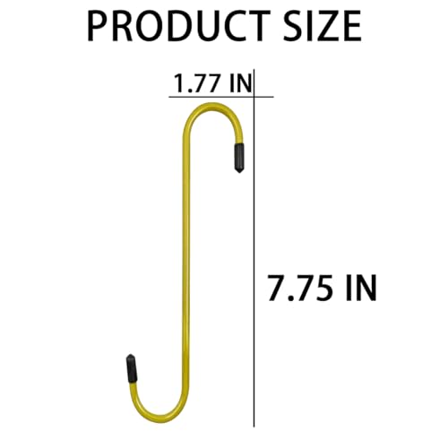 4PCS Car Brake Caliper Hooks, Vehicle Caliper Hangers with Rubber Caps, S-Shaped Automotive Accessories for Braking, Axle, Bearing, Suspension Work for SUV, Truck, RV（Yellow/4PCS） - color: Yellow, size: 4PCS