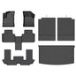 Binmotor-All Weather Floor Mats & Cargo Liner for Volkswagen Atlas 2018-2026(6 Passenger Bucket Seating), 3 Rows Full Set Car Mats TPE, Heavy Duty Car Floor Liners Guard for VW Atlas Accessories - style: 1) Car Mats for VW Atlas 6 Seats (2018-2026) full s